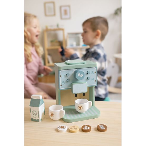 Holz-Kinderkaffeemaschine Barista-Set 8-teilig ECOTOYS
