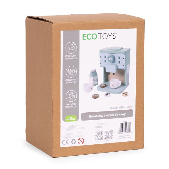 Holz-Kinderkaffeemaschine Barista-Set 8-teilig ECOTOYS