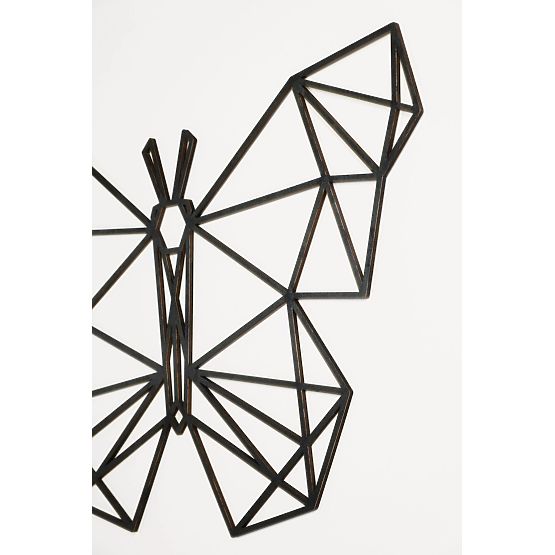 Geometrische Malerei aus Holz - Schmetterling - verschiedene Farben Farbe: Schwarz