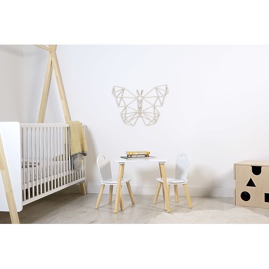 Geometrische Malerei aus Holz - Schmetterling - verschiedene Farben