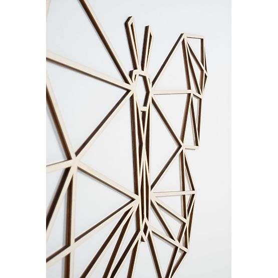 Geometrische Malerei aus Holz - Schmetterling - verschiedene Farben Farbe: Natur