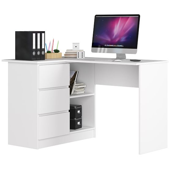 ECK-SCHREIBTISCH B16 CLP PK LINKS WEISS