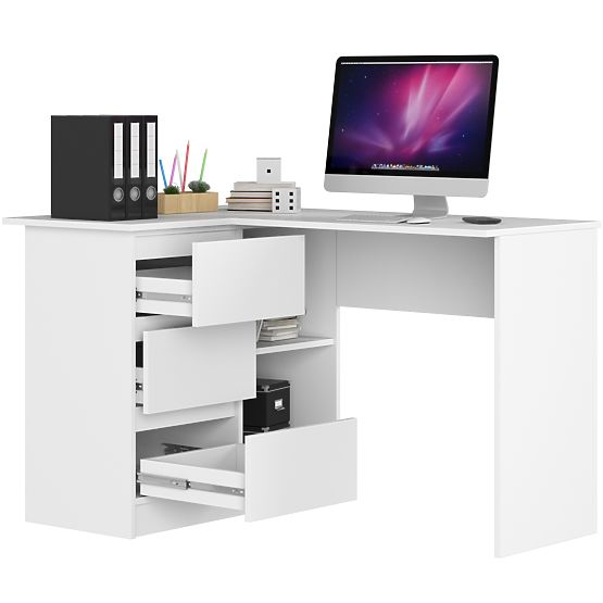 ECK-SCHREIBTISCH B16 CLP PK LINKS WEISS