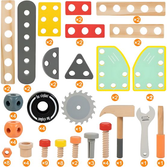 ECOTOYS Holz-Kinderschreibtisch