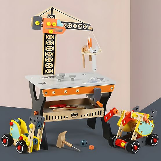 ECOTOYS Holz-Kinderschreibtisch