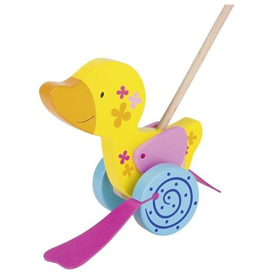 Eine Ente an einer Susibelle-Stange ziehen