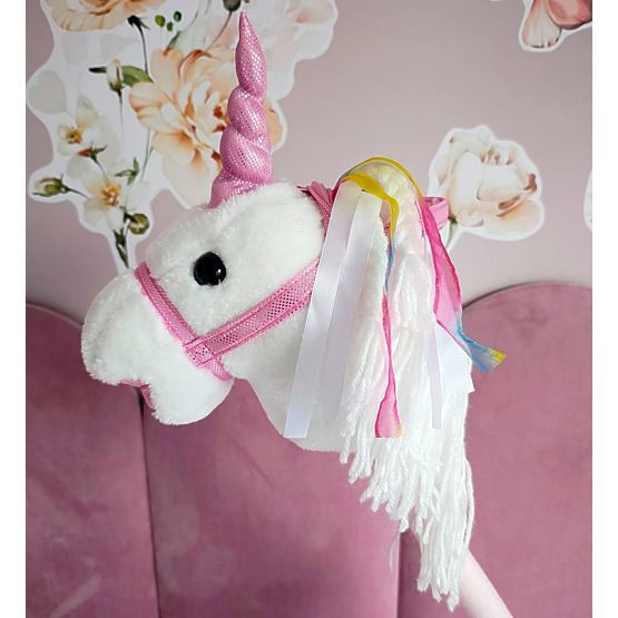 Einhorn auf Stange Bianco Hobby Horse