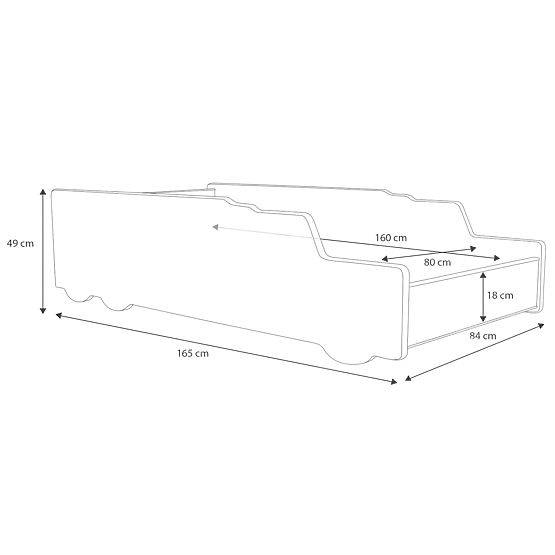 Einzelbett Feuerwehrauto 160x80 mit Matratze