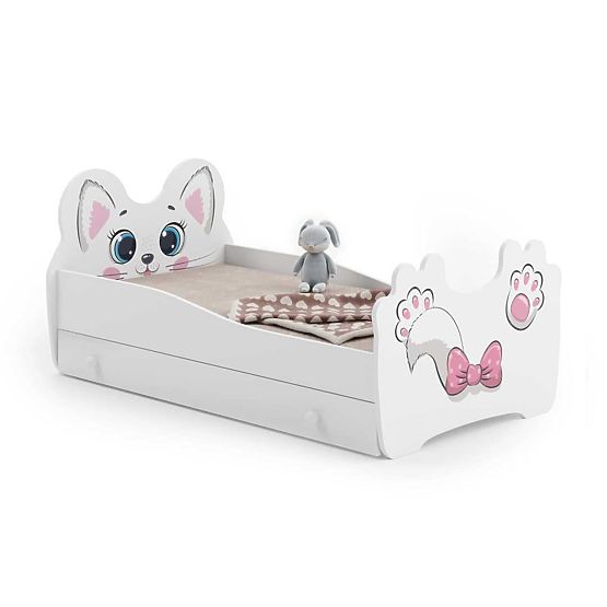 Einzelbett Pink Cat 160x80 mit Schublade