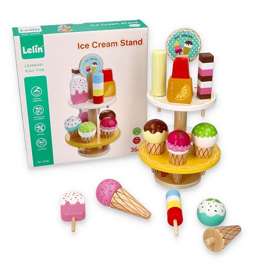 Eiscreme-Set mit Ständer