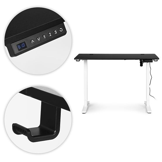 Elektrisch höhenverstellbarer Tisch 120x60 cm, Höhe 72-117 cm ModernHome