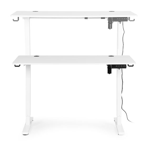 Elektrisch höhenverstellbarer Tisch 120x60 cm, Höhe 72-117 cm, weiß ModernHome