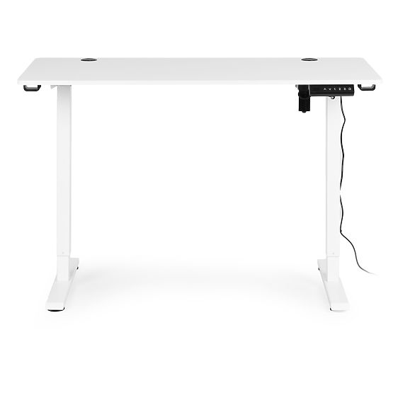 Elektrisch höhenverstellbarer Tisch 120x60 cm, Höhe 72-117 cm, weiß ModernHome