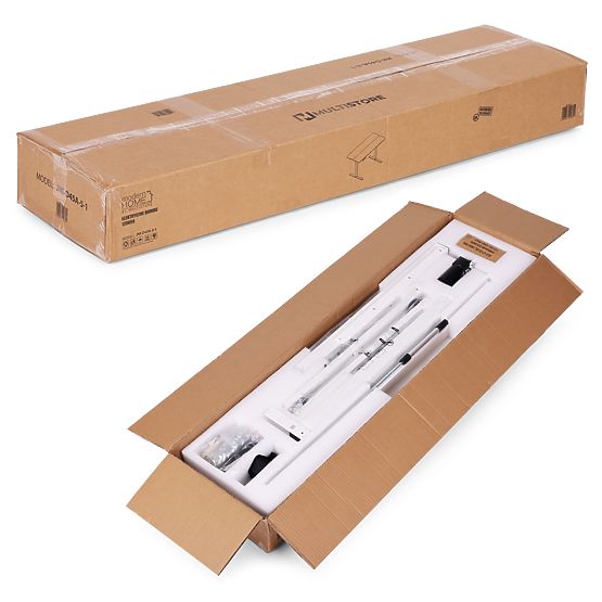 Elektrisch höhenverstellbarer Tisch 120x60 cm, Höhe 72-117 cm, weiß ModernHome