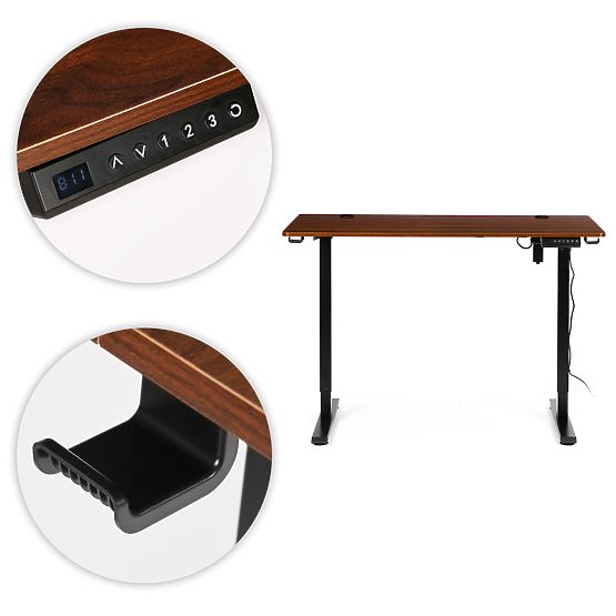 Elektrisch höhenverstellbarer Tisch 120x60 cm, Höhe einstellbar 72-117 cm ModernHome