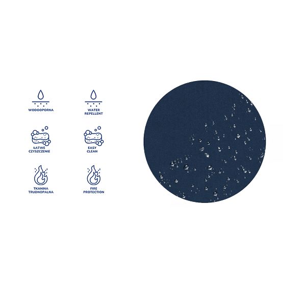 Ergonomischer Schreibtischstuhl für eine Körpergröße von 146-176,5 cm - Marineblau