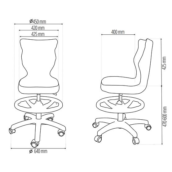 Ergonomischer Schreibtischstuhl für eine Höhe von 159-188 cm - Marineblau