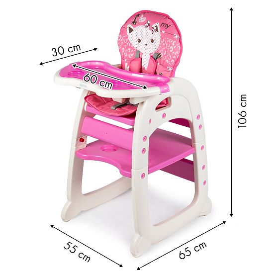 Essen Babystuhl 2v1 - pink