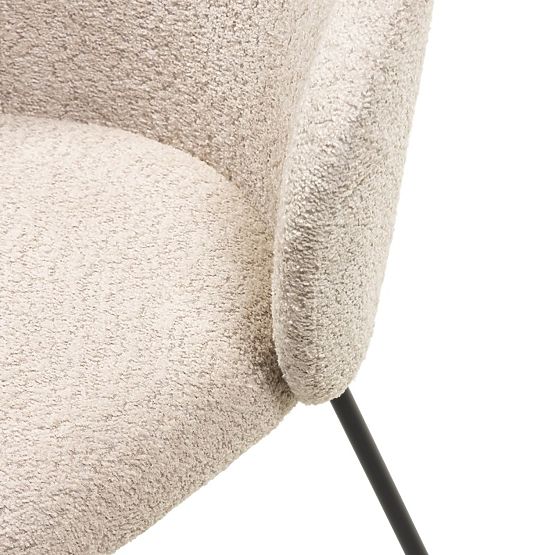 Esszimmerstuhl Larisa, beige/schwarze Beine