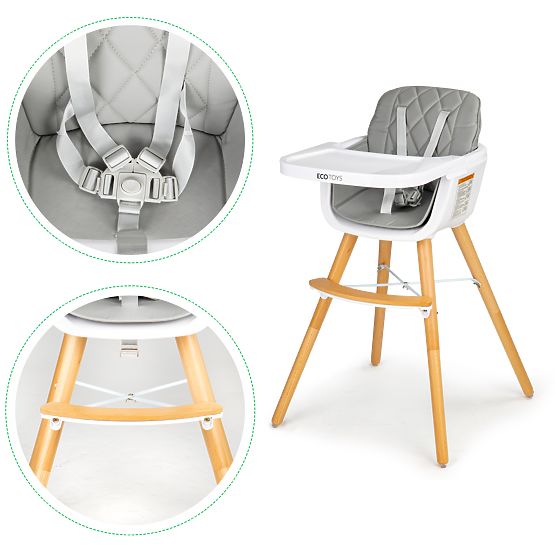 Esszimmerstuhl Olivia 2in1 - grau