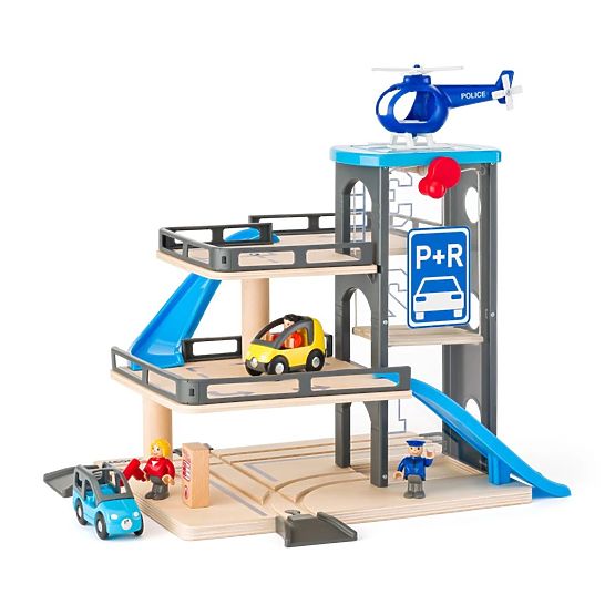 Etagen-Garage mit Hubschrauberlandeplatz