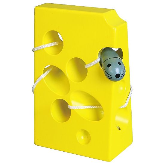 Fädel-Labyrinth - gelber Käse für die Maus