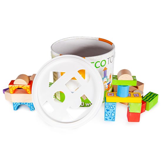 Farbige Holzklötze 50 Stück