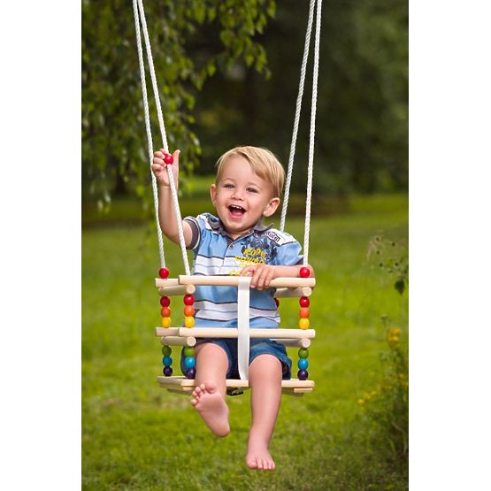 Bunte Holzschaukel bis 30 kg