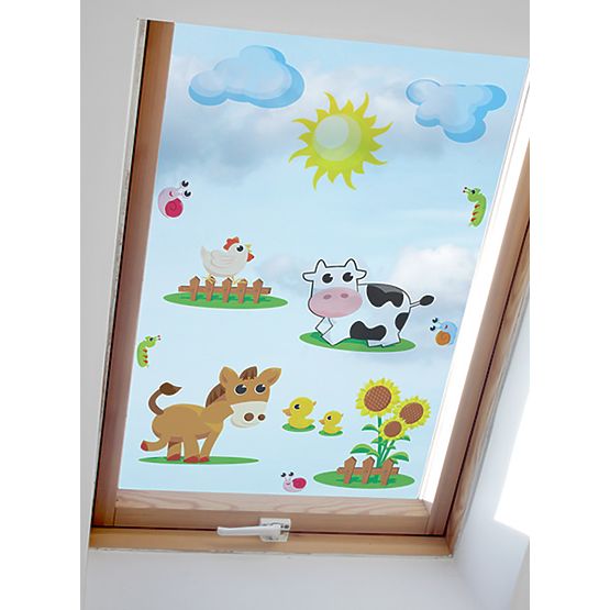Fensteraufkleber - Farm - Muster 2 - 0,3 m2