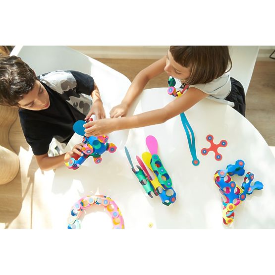 Flexibles Magnetset Clixo, 9 Stück - Farbmischung