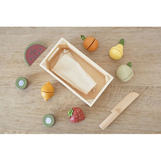 Fruiti - Holzobst - in Scheiben schneiden