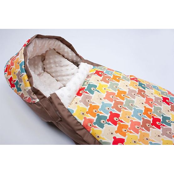 Fußsack für Babyschale BÄRCHEN - orange