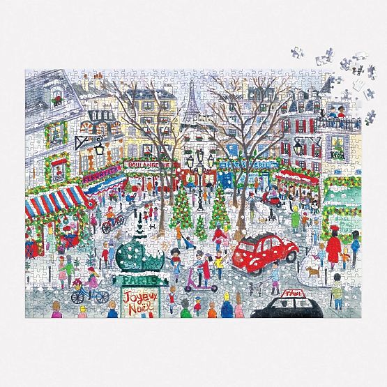 Galison Folienpuzzle Michael Storrings Weihnachts-Paris 1000 Teile