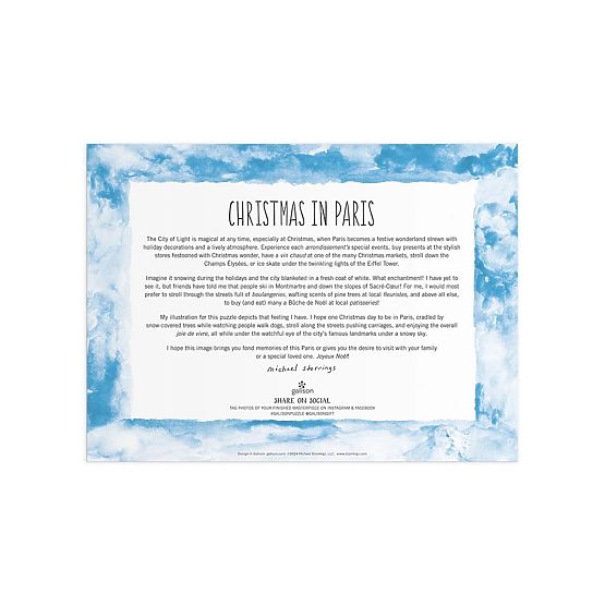 Galison Folienpuzzle Michael Storrings Weihnachts-Paris 1000 Teile