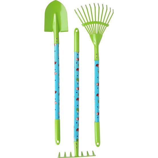 Gartengeräte-Set mit Rädern