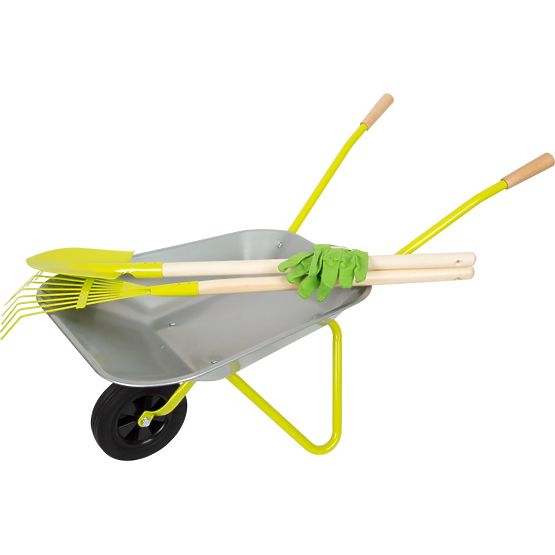Gärtner-Set Schubkarre + Werkzeuge + Handschuhe