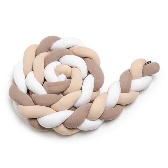 Geflochtener Bettnestchen - Weiß, Beige und Mocca