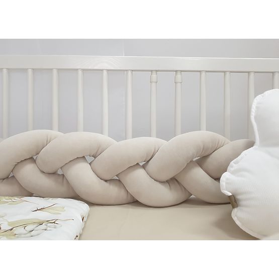 Geflochtener Bettnestchen 240 cm - beige
