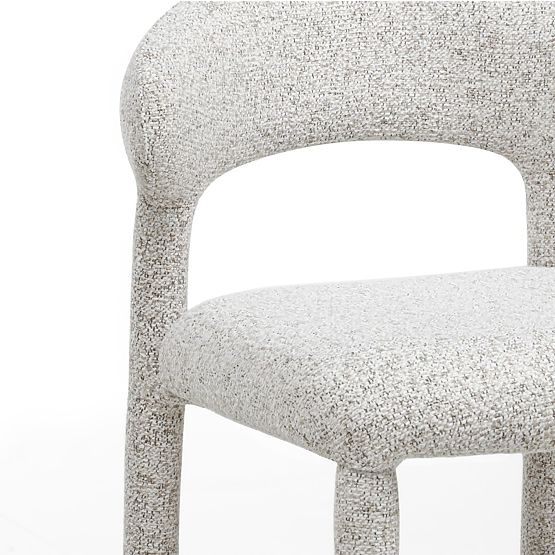 Gepolsterter Barhocker Hiroki, beige-graue Melange