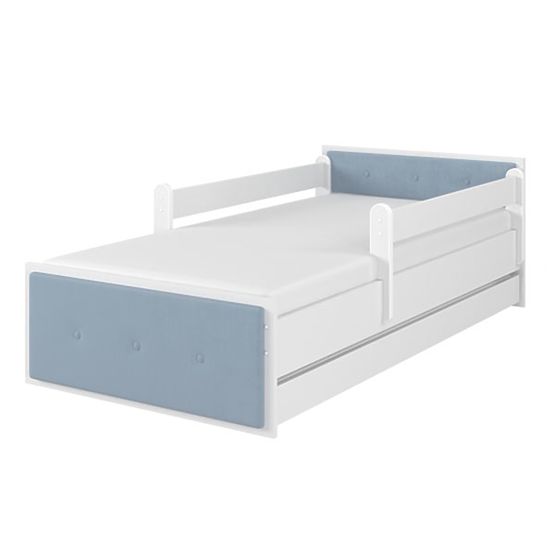 Gepolstertes Kinderbett MAX - blau