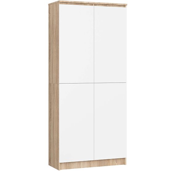 GESCHLOSSENES REGAL R80 2D 8P CLP EICHE SONOMA / WEISS