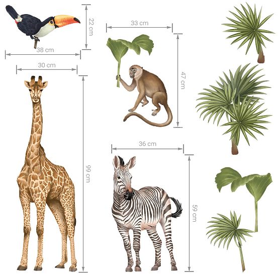 Giraffen-Wandaufkleber