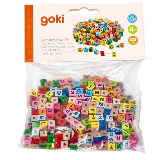 GOKI Bunte Buchstaben zum Auffädeln