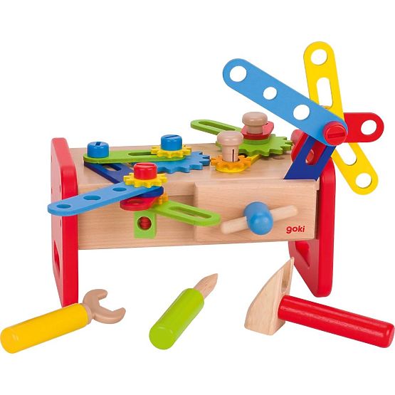 Goki bunte Werkstatt mit Bausteinen