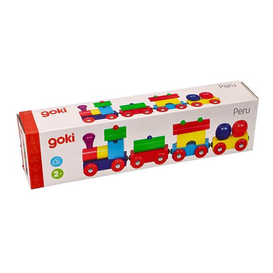 GOKI bunter Zug Peru Waggons mit Magneten