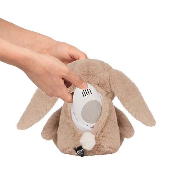 Grauer Hase mit FLOW-Herzschlag