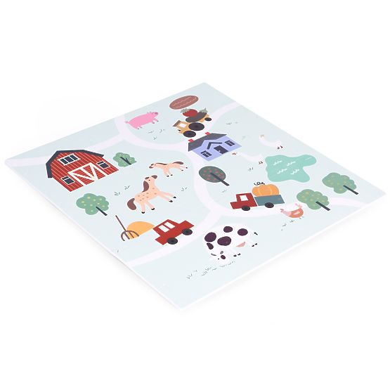 Große EVA-Schaumstoffmatte für Kinder Bauernhof 90,5x90,5 cm 21 Stk. ECOTOYS
