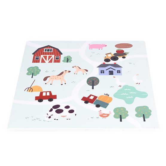 Große EVA-Schaumstoffmatte für Kinder Bauernhof 90,5x90,5 cm 21 Stk. ECOTOYS