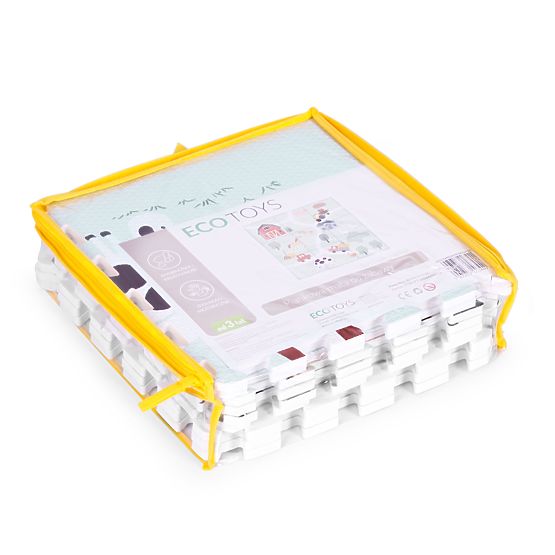 Große EVA-Schaumstoffmatte für Kinder Bauernhof 90,5x90,5 cm 21 Stk. ECOTOYS