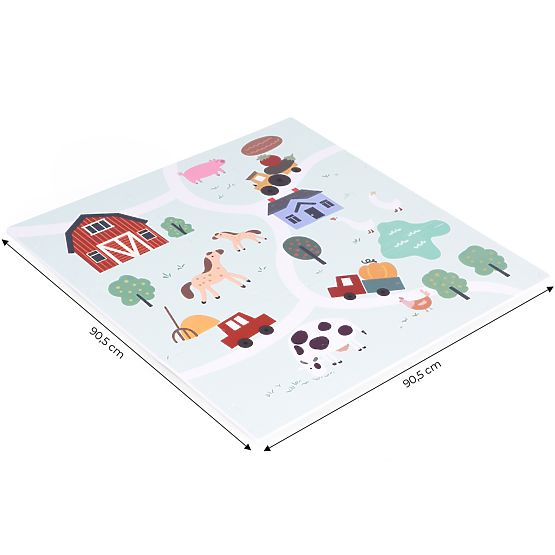 Große EVA-Schaumstoffmatte für Kinder Bauernhof 90,5x90,5 cm 21 Stk. ECOTOYS